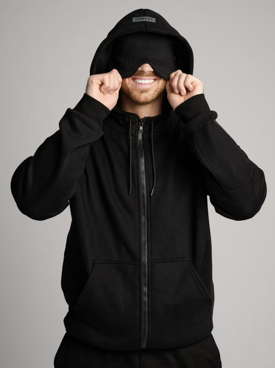 Airplane Mode Travel Zip Hoodie — Noir